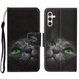 For Samsung Galaxy A34 Colored Drawing Pattern Leather Phone Case(Black Cat) - free shipping - PMC TechLife - Order now!