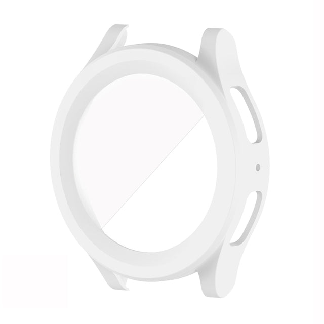 For Samsung Galaxy Watch5 Pro 45mm PC + Tempered Film Fuel Injection Watch Protective Case(White)