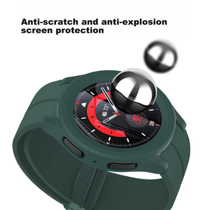 For Samsung Galaxy Watch5 Pro 45mm PC + Tempered Film Fuel Injection Watch Protective Case(White) - free shipping - PMC Jewellery - Order now!