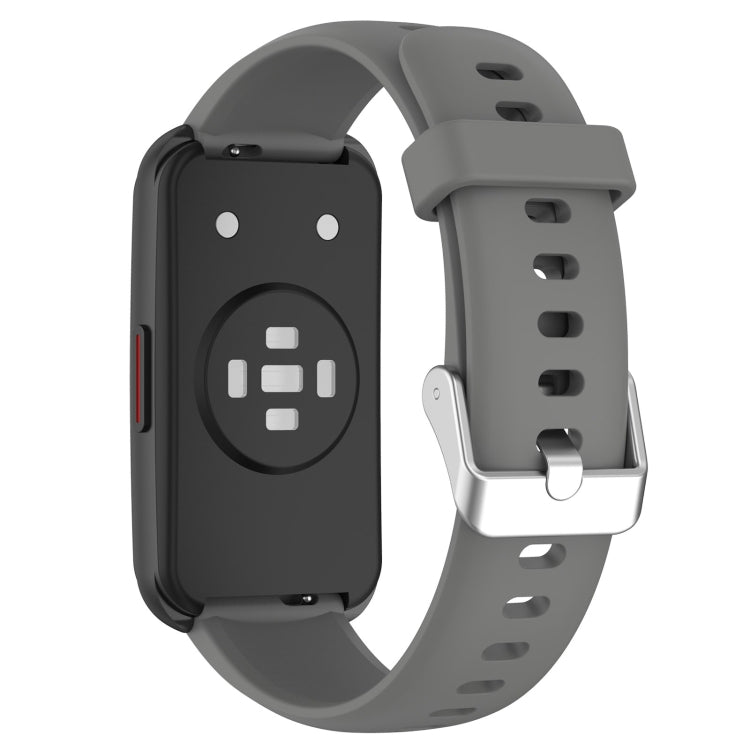 For Keep Band B5 / B4 / B4 Lite 16mm Glossy Surface Silicone Watch Band(Dark Grey)