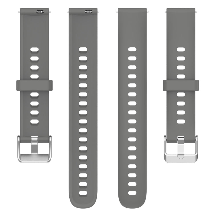 For Keep Band B5 / B4 / B4 Lite 16mm Glossy Surface Silicone Watch Band(Dark Grey)