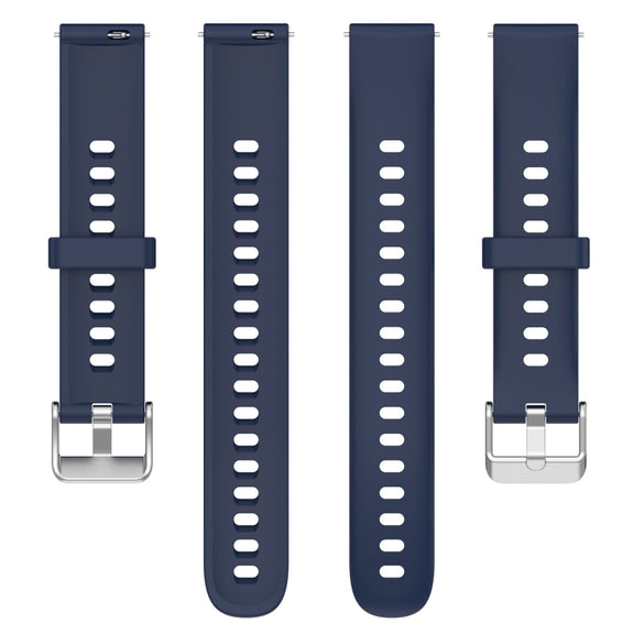 For Keep Band B5 / B4 / B4 Lite 16mm Glossy Surface Silicone Watch Band(Midnight Blue)
