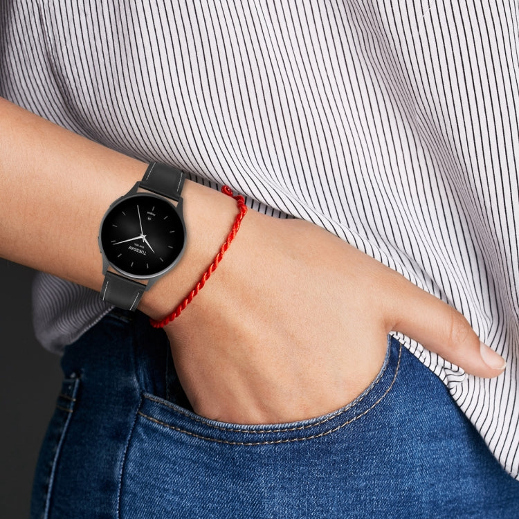 For Huawei Watch Buds/Xiaomi Watch S2 22mm Genuine Leather Watch Band(Red)