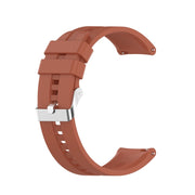 For Huawei Watch Buds / Watch 3 Pro New 22mm Silicone Silver Buckle Watch Band(Cabernet Orange)