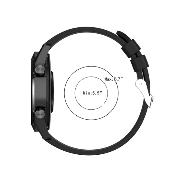 For Huawei Watch Buds / Watch 3 Pro New 22mm Silicone Silver Buckle Watch Band(Cabernet Orange)
