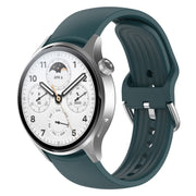 For Xiaomi Watch S2 22mm Solid Color Silicone Watch Band(Pine Green)