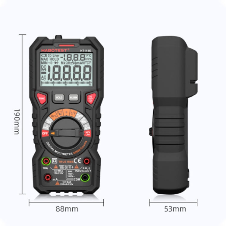 HABOTEST HT118E Handheld High-precision Full Gear Fire Prevention Digital Multimeter - free shipping - PMC Jewellery - Order now!