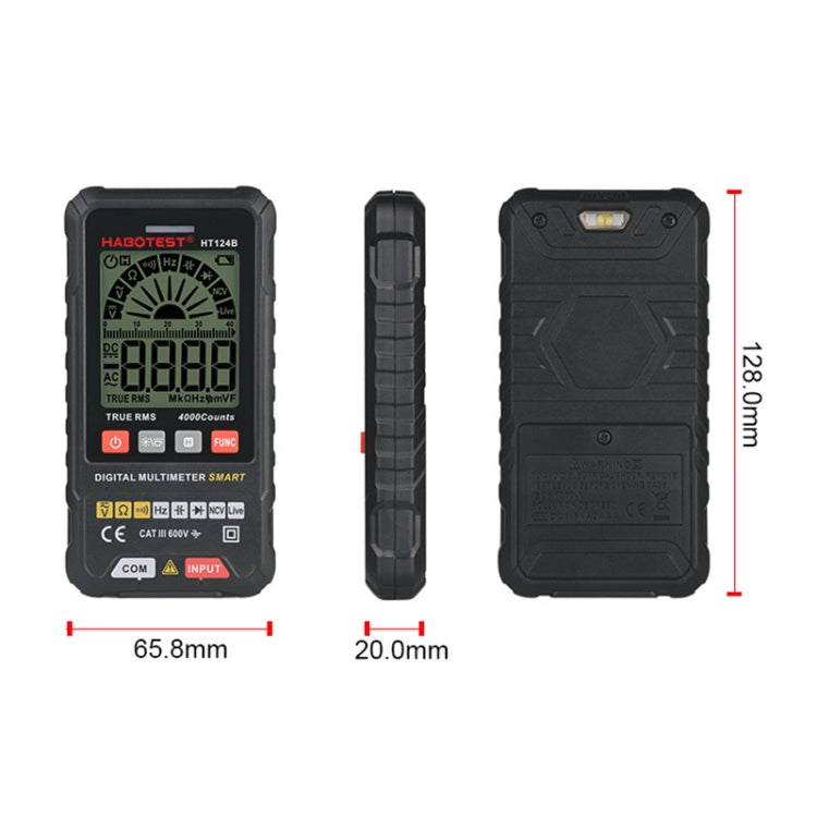HABOTEST HT124A+ Mini Digital Display High-precision Multimeter