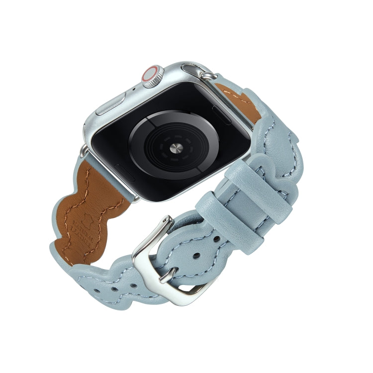 Genuine Leather Breathable Watch Band For Apple Watch Series 9&8&7 41mm / SE 3&SE 2&6&SE&5&4 40mm / 3&2&1 38mm(Pink) - free shipping - PMC TechLife - Order now!