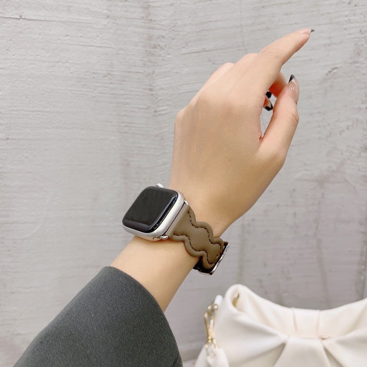 Genuine Leather Breathable Watch Band For Apple Watch Series 9&8&7 41mm / SE 3&SE 2&6&SE&5&4 40mm / 3&2&1 38mm(Pink) - free shipping - PMC TechLife - Order now!
