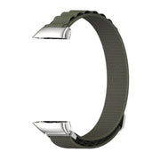 For Huawei Band 6 / Honor Band 6 / 7 MIJOBS Nylon Breathable Watch Band(Army Green Silver)