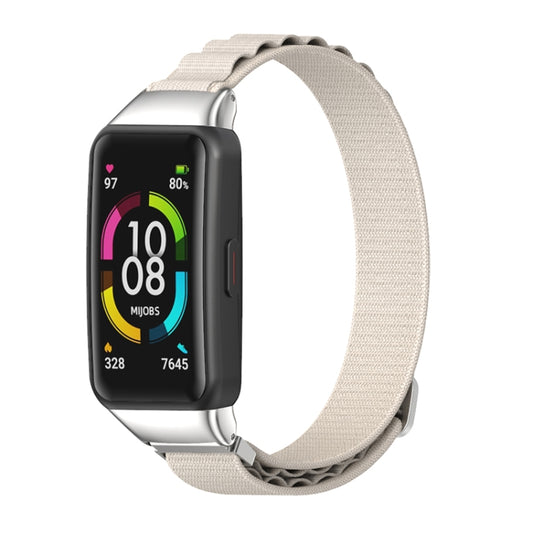 For Huawei Band 7 / 7 NFC MIJOBS Nylon Breathable Watch Band(Grey Silver) - free shipping - PMC Jewellery - Order now!