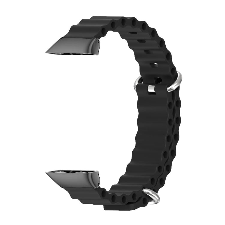 For Huawei Band 7 / 7 NFC MIJOBS CS Marine Silicone Breathable Watch Band(Black) - Watch Bands by MIJOBS | Online Shopping South Africa | PMC TechLife | Buy Now Pay Later Mobicred