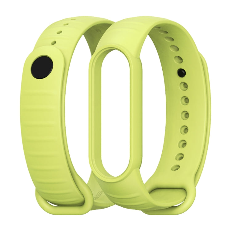 For Xiaomi Mi Band 7 / 6 / 5 MIJOBS Ripple Texture TPU Watch Band(Grass Green)