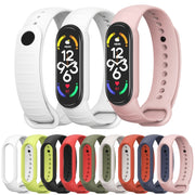 For Xiaomi Mi Band 7 / 6 / 5 MIJOBS Ripple Texture TPU Watch Band(Grass Green)