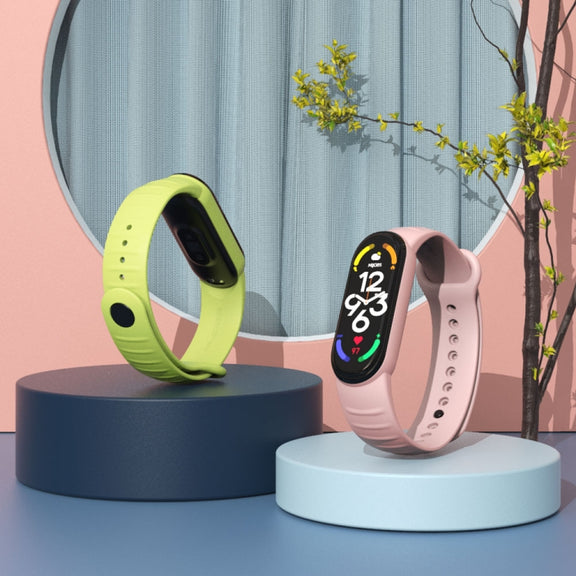 For Xiaomi Mi Band 7 / 6 / 5 MIJOBS Ripple Texture TPU Watch Band(Grass Green)