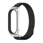 For Xiaomi Mi Band 6 / 5 / 4 / 3 MIJOBS CS Nylon Breathable Watch Band(Black Silver)