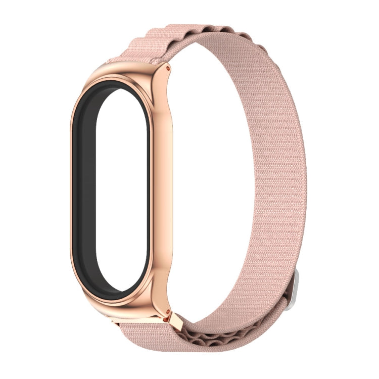 For Xiaomi Mi Band 6 / 5 / 4 / 3 MIJOBS CS Nylon Breathable Watch Band(Pink Rose Gold)