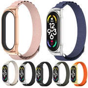 For Xiaomi Mi Band 6 / 5 / 4 / 3 MIJOBS CS Nylon Breathable Watch Band(Grey Silver)