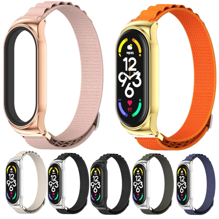 For Xiaomi Mi Band 7 / 7 NFC MIJOBS CS Nylon Breathable Watch Band(Black) - Watch Bands by MIJOBS