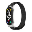 For Xiaomi Mi Band 6 / 5 / 4 / 3 MIJOBS PLUS Nylon Breathable Watch Band(Black Silver) - Watch Bands by MIJOBS