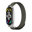 For Xiaomi Mi Band 7 / 7 NFC MIJOBS PLUS Nylon Breathable Watch Band(Army Green Silver) - Watch Bands by MIJOBS