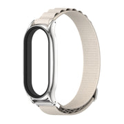 For Xiaomi Mi Band 7 / 7 NFC MIJOBS PLUS Nylon Breathable Watch Band(Grey Silver) - Watch Bands by MIJOBS