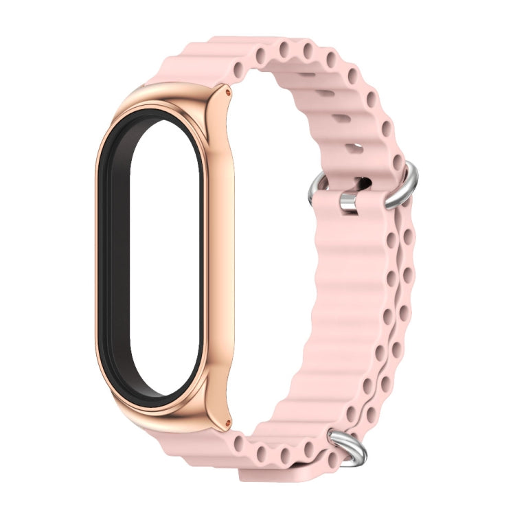 For Xiaomi Mi Band 6 / 5 / 4 / 3 MIJOBS CS Marine Silicone Breathable Watch Band(Pink Rose Gold) - Watch Bands by MIJOBS | Online Shopping South Africa | PMC TechLife | Buy Now Pay Later Mobicred