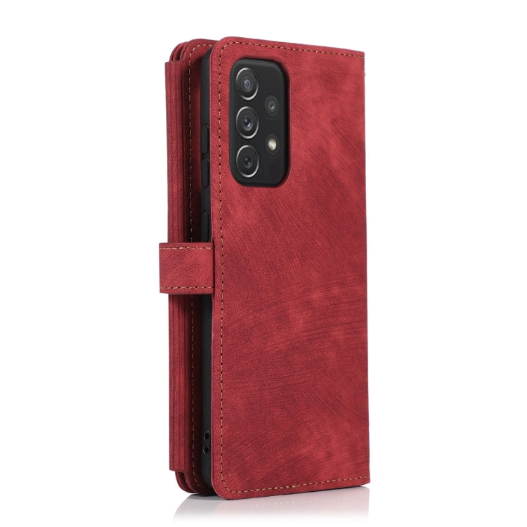 For Samsung Galaxy A52 4G / 5G Dream 9-Card Wallet Zipper Bag Leather Phone Case(Red) - Galaxy Phone Cases by PMC TechLife | Online Shopping South Africa | PMC TechLife