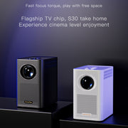 S30 Android System HD Portable WiFi Mobile Projector, Plug Type:EU Plug(Black)