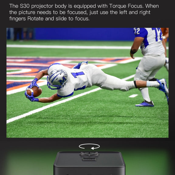 S30 Android System HD Portable WiFi Mobile Projector, Plug Type:EU Plug(Black)