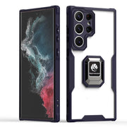 For Samsung Galaxy A14 5G Armor Shockproof Magnetic Ring Phone Case(Deep Purple)