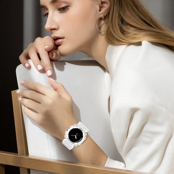 For Google Pixel Watch Three-proof Solid Color Integrated Watch Band(White)