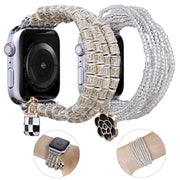 Multi-row Beads Watch Band For Apple Watch Ultra 49mm&Watch Ultra 2 49mm / Series 9&8&7 45mm / SE 3&SE 2&6&SE&5&4 44mm / 3&2&1 42mm(Vintage Barrel Beads)