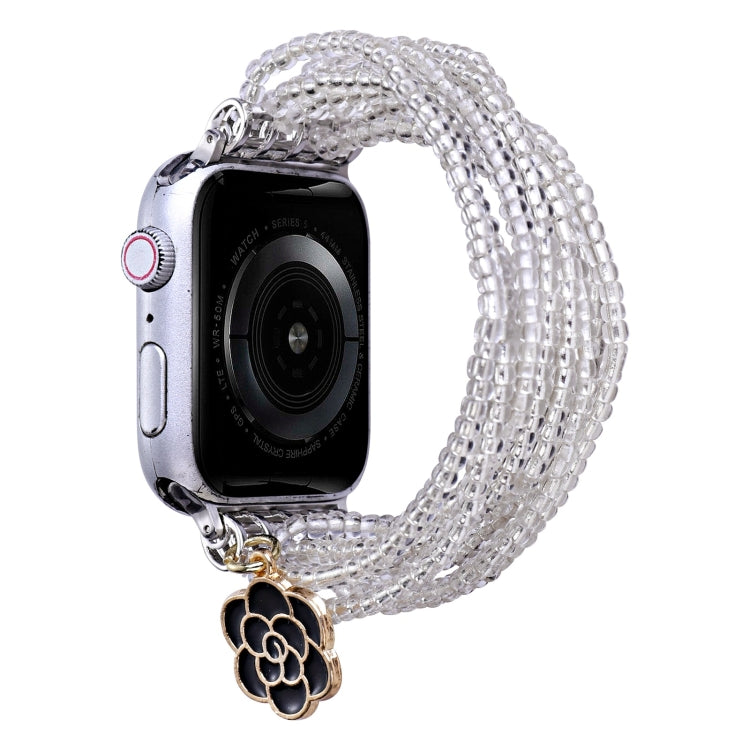 Multi-row Beads Watch Band For Apple Watch Series 9&8&7 41mm / SE 3&SE 2&6&SE&5&4 40mm / 3&2&1 38mm(Transparent Beads) - free shipping - PMC TechLife - Order now!