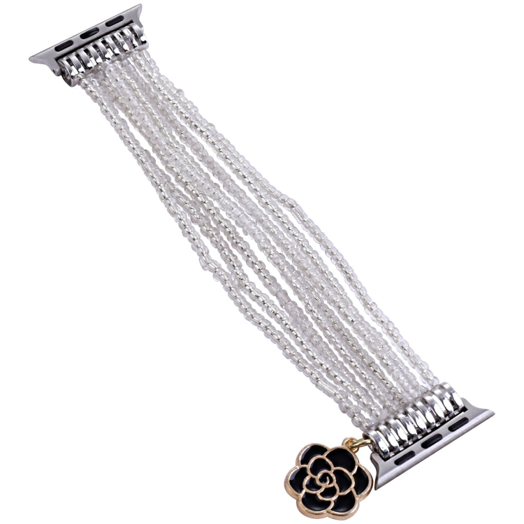 Multi-row Beads Watch Band For Apple Watch Series 9&8&7 41mm / SE 3&SE 2&6&SE&5&4 40mm / 3&2&1 38mm(Transparent Beads) - free shipping - PMC TechLife - Order now!