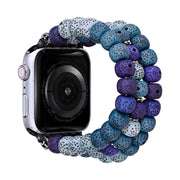 Simple Bodhi Beads Watch Band For Apple Watch Ultra 49mm&Watch Ultra 2 49mm / Series 9&8&7 45mm / SE 3&SE 2&6&SE&5&4 44mm / 3&2&1 42mm(Bodhi Blue)