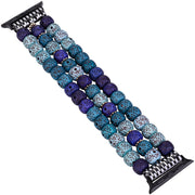 Simple Bodhi Beads Watch Band For Apple Watch Ultra 49mm&Watch Ultra 2 49mm / Series 9&8&7 45mm / SE 3&SE 2&6&SE&5&4 44mm / 3&2&1 42mm(Bodhi Blue)