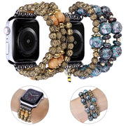 Rose Beads Watch Band For Apple Watch Ultra 49mm&Watch Ultra 2 49mm / Series 9&8&7 45mm / SE 3&SE 2&6&SE&5&4 44mm / 3&2&1 42mm(Rose Beads Bee)