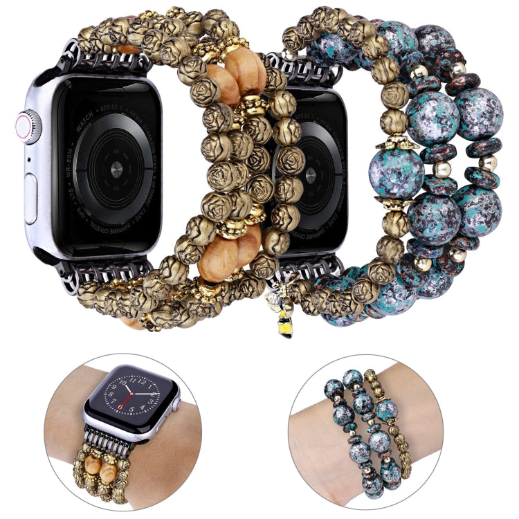 Rose Beads Watch Band For Apple Watch Ultra 49mm&Watch Ultra 2 49mm / Series 9&8&7 45mm / SE 3&SE 2&6&SE&5&4 44mm / 3&2&1 42mm(Rose Beads Bee)