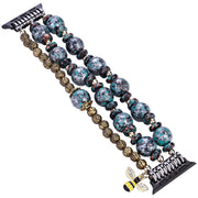 Rose Beads Watch Band For Apple Watch Series 9&8&7 41mm / SE 3&SE 2&6&SE&5&4 40mm / 3&2&1 38mm(Rose Beads Bee)