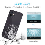 For iPhone 12 / 12 Pro 9H 2.5D Half-screen Transparent Back Tempered Glass Film