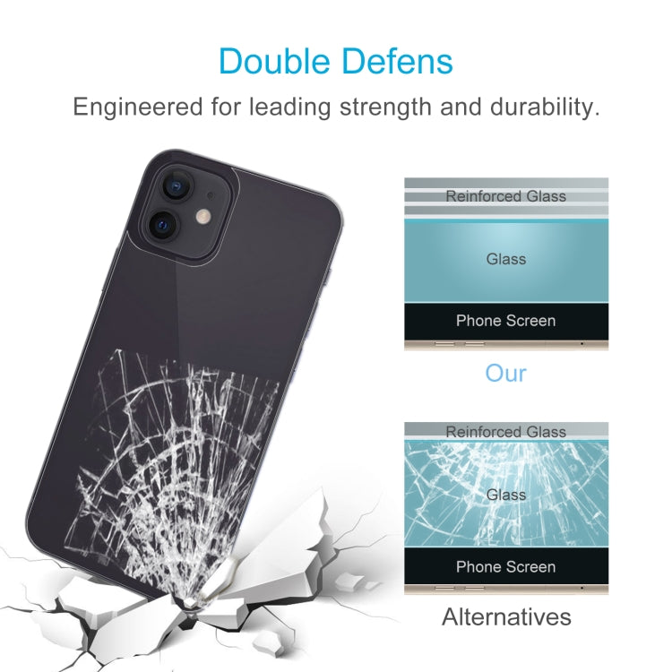 For iPhone 12 / 12 Pro 9H 2.5D Half-screen Transparent Back Tempered Glass Film