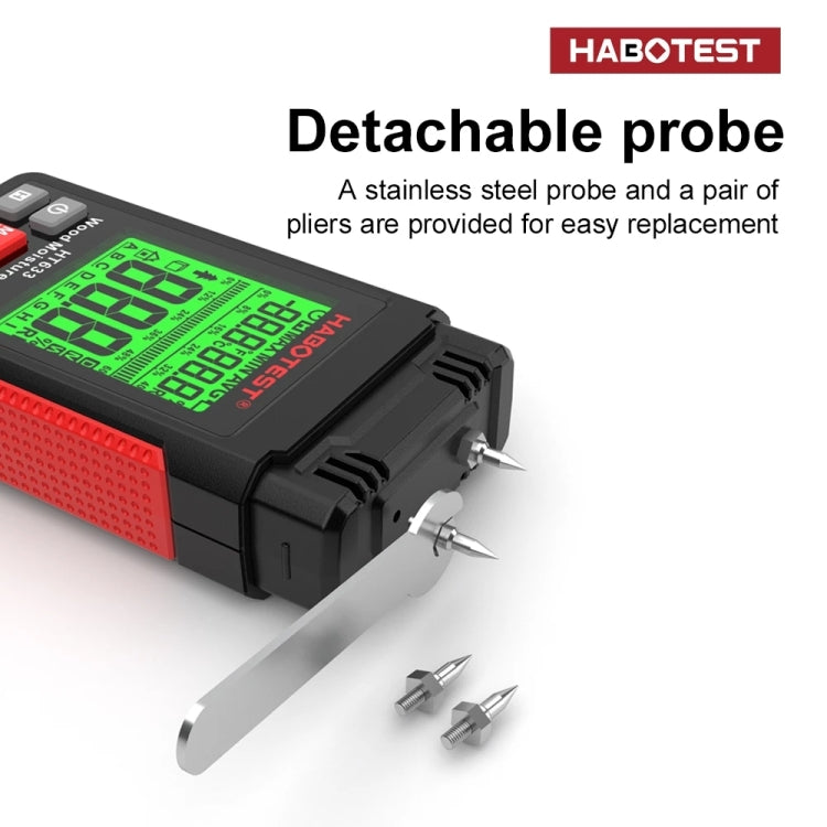 HABOTEST HT633 Portable Multifunctional Digital Display Wood Moisture Detector - PH & Moisture Meter by HABOTEST | Online Shopping South Africa | PMC TechLife | Buy Now Pay Later Mobicred