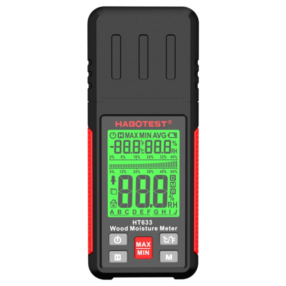 HABOTEST HT633 Portable Multifunctional Digital Display Wood Moisture Detector