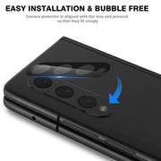 For Samsung Galaxy Z Fold3 5G Integrated Rear Camera Lens Tempered Glass Film(Black)