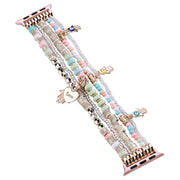 Forest Style Beads Watch Band For Apple Watch Ultra 49mm&Watch Ultra 2 49mm / Series 9&8&7 45mm / SE 3&SE 2&6&SE&5&4 44mm / 3&2&1 42mm(Pink)