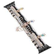 Forest Style Beads Watch Band For Apple Watch Series 9&8&7 41mm / SE 3&SE 2&6&SE&5&4 40mm / 3&2&1 38mm(Black)