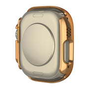 For Apple Watch Ultra 2 / Ultra 49mm Plating Gloss PC Tempered Glass Integral Watch Case(Rose Gold)