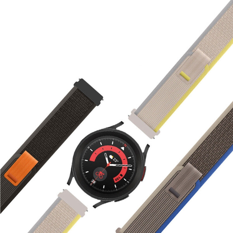 Compatible with Garmin Compatible witherunner 255 / 745 Loop Nylon Watch Band(Beige White)